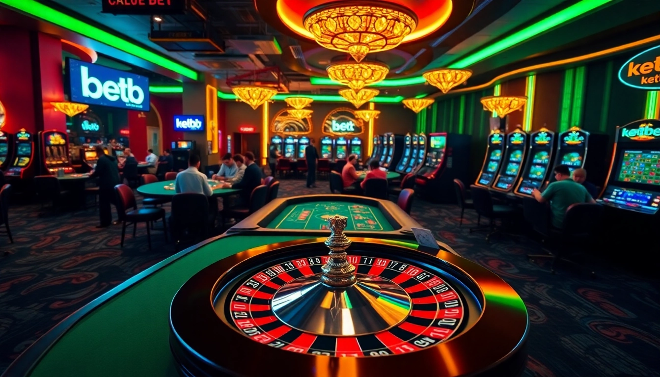 Engage in the thrilling world of kebet bet at an exciting casino, showcasing poker chips and live games.